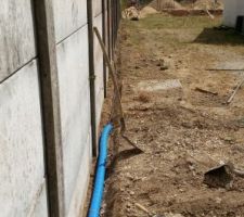 Pr&eacute;paration du point d'eau pour le chantier et pour le raccordement de la maison (par nos soins)