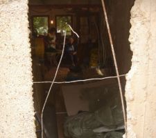 L'ouverture du salon dressing commence à prendre forme