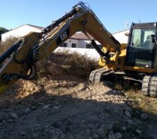 Jardin arrière : enlèvement du surplus de terre