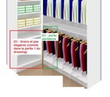 Dressing chambre parents modifi&eacute;.