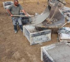 Remplisage d un plot beton avec micro pieux en dessous