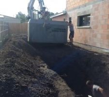Terrassement pour la cuve