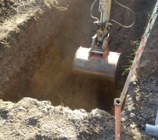 Terrassement pour la cuve