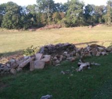 Demolition du muret du jardin ecroulé