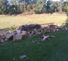 Demolition du muret du jardin ecroulé