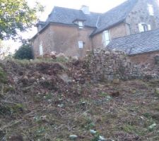 Demolition du muret du jardin ecroulé