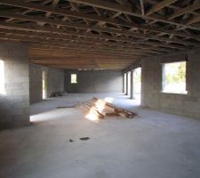 Vue intérieur de la maison complètement recouverte de l'écran sous toiture.