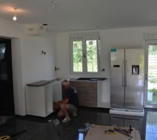 Cette photo vous donne une idée du projet le 20 aout 2016 , aménagement intérieur