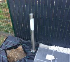 Bâchage avec accroche agraphée + potelet Inox Philips