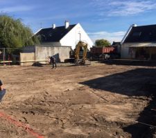 Aplannissement du terrain et traçage