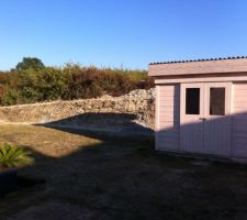 Chantier à venir monter le dernier mur de clôture!!!