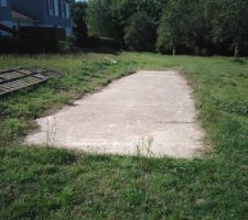 Dalle b&eacute;ton pour container