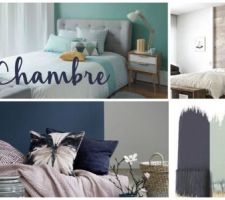 Chambre: vert d'eau, bois et cocooning