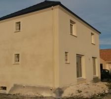 Enduit de façade terminé