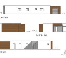 Voici les facades de la maison