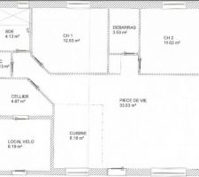 Voici le plan de la maison.