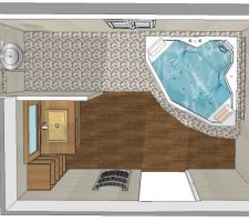 Schéma de sdb - vue dessus