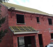 Pose de la toile sous toiture