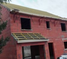 Pose de la toile sous toiture