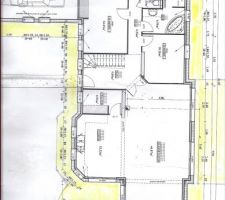 Plan des trottoirs et des terrasses autour de la maison