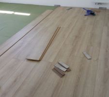 Pose du parquet en cours