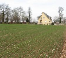 Vu du terrain du bout de l'allée