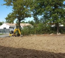 Défonçage du terrain a la minipelle sur 40cm de profondeur environs
