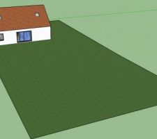 Vu 3D arrière maison (coté sud)