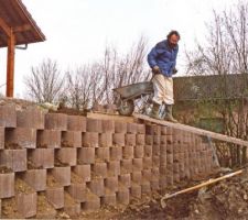 Mur de soutènement de la terrasse