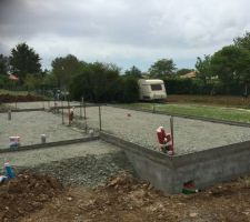 Pr&eacute;paration de la dalle