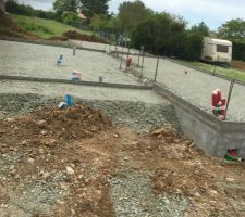 Pr&eacute;paration de la dalle