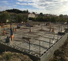 La plateforme est prête a recevoir la dalle béton