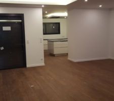 Cordons LED séjour + cuisine.