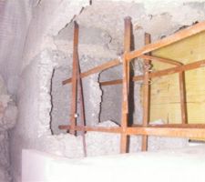 Ferraillage
On voit au dessus le béton de la poutre