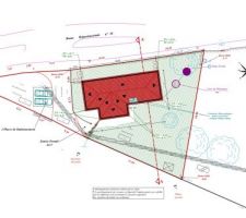 Plan de masse du permis de construire