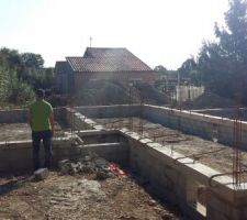 élevation du vide sanitaire. Hauteur 80cm