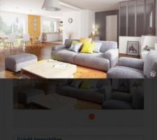 La pièce de vie lui ressemble dans son agencement