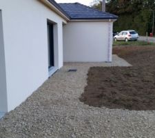 Terrassement terminé + puits perdus