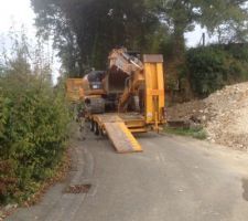 Livraison de la pelle.