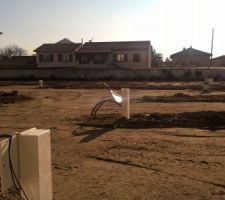 Suivi de l'avancement de la viabilisation du terrain par le lotisseur. Le lotissement ce compose de 5 maisons dans le centre de Mions.