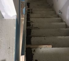 L'escalier était plus étroit que la trémie de l'escalier du sous-sol ... une erreur de débutant. A refaire.
