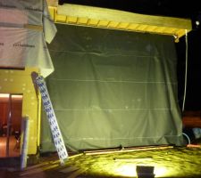Mise en place du pare pluie anti UV côté bardage