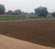 Préparation du terrain pour le semis de gazon et gazon suisse par le paysagiste