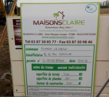Panneau de chantier
