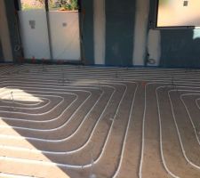 Préparation plancher chauffant - étalonnage des piges