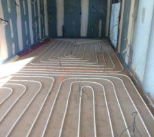 Préparation plancher chauffant - étalonnage des piges