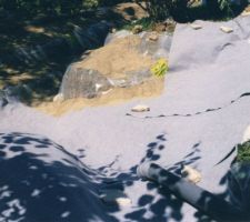 Bandes de feutre sur sable