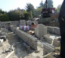 Elevation des murs du vide sanitaire