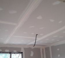 Bandes placo Plafond_Chambre enfants Etage