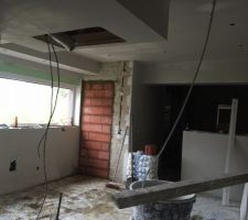 Le caisson de la hotte est plafonné